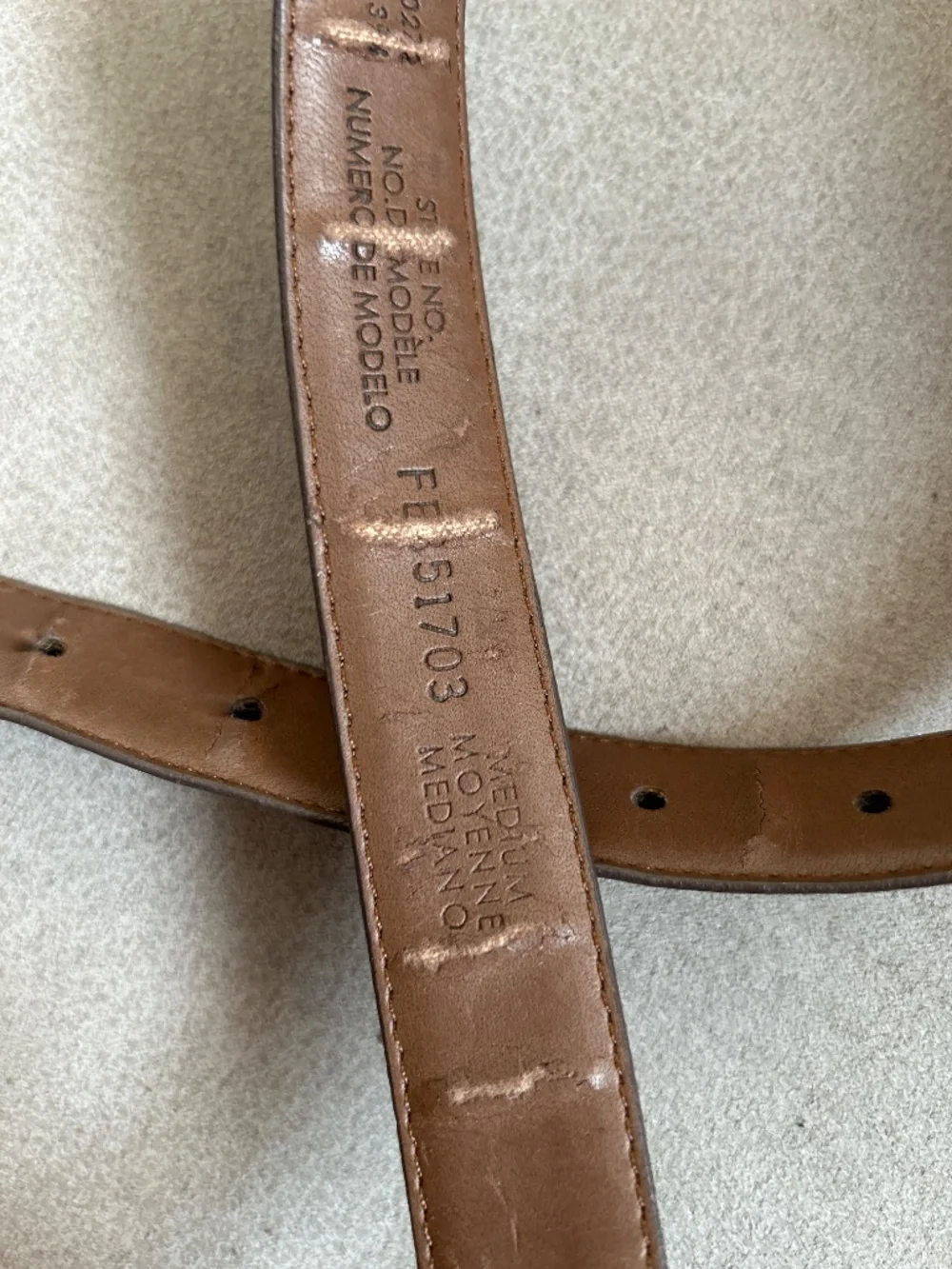 Vtg Liz Claiborne brown leather belt